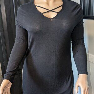 Architect Petite Black Long Sleeve Top PXL